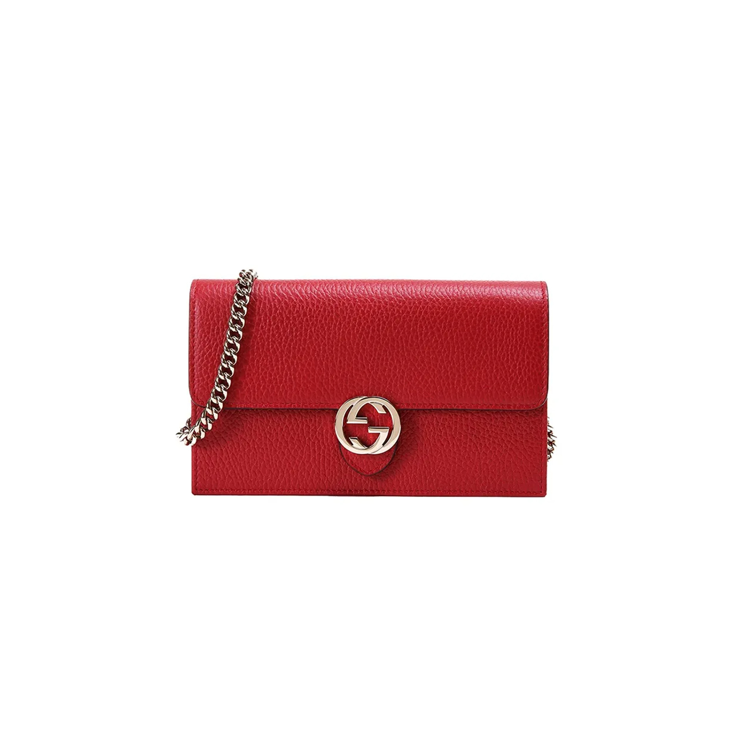 G*u*i dollar calfskin interlocking g chain wallet 510314 (20*13*6cm)